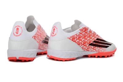 Unisex Adidas F50 Pro TF Football Shoes - White/Flamingo Pink/Neon Black