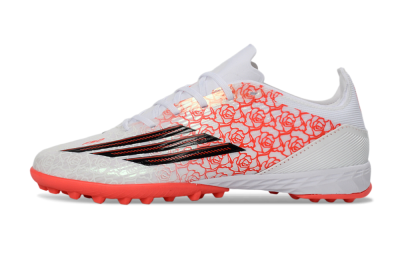 Unisex Adidas F50 Pro TF Football Shoes - White/Flamingo Pink/Neon Black