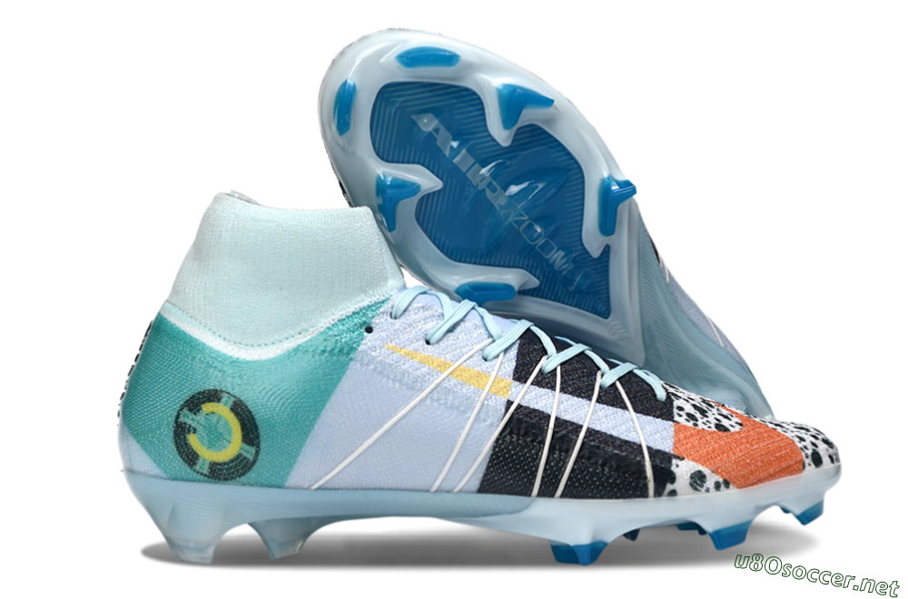 Unisex Nike Air Zoom Mercurial Superfly 10 Elite FG Football Boots - Blue/Red/Black 2