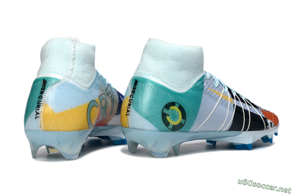 Unisex Nike Air Zoom Mercurial Superfly 10 Elite FG Football Boots - Blue/Red/Black 6