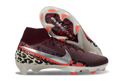 Men's Nike Air Zoom Mercurial Superfly 10 Elite FG Football Boots - Burgundy/Neon Pink/Black