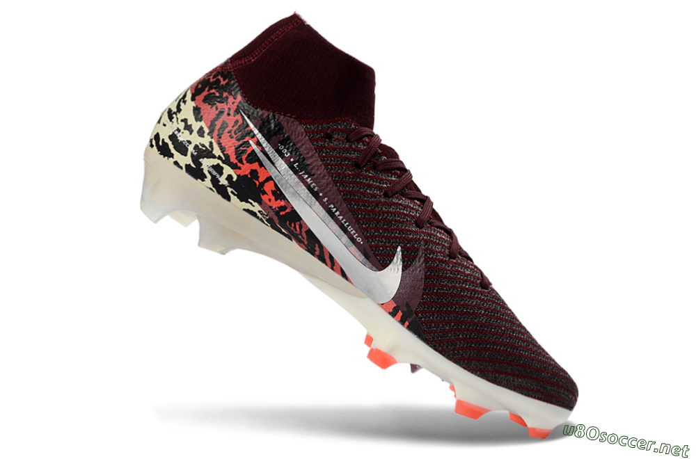 Men's Nike Air Zoom Mercurial Superfly 10 Elite FG Football Boots - Burgundy/Neon Pink/Black 4