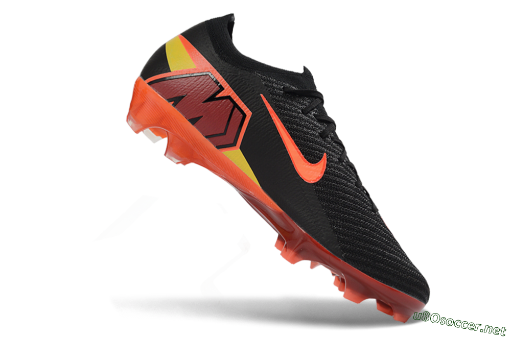 Unisex Nike Air Zoom Mercurial Vapor 16 Elite FG Football Boots - Black/Electric Orange/Neon Green 4