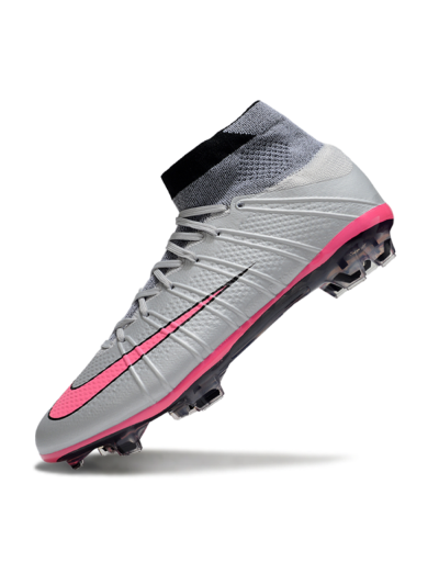 Men's Nike Zoom Mercurial Superfly 4 Elite FG Football Boots - Gray/Neon Pink/Black