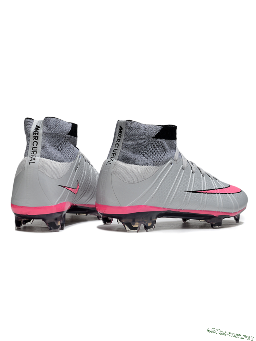 Men's Nike Zoom Mercurial Superfly 4 Elite FG Football Boots - Gray/Neon Pink/Black 6