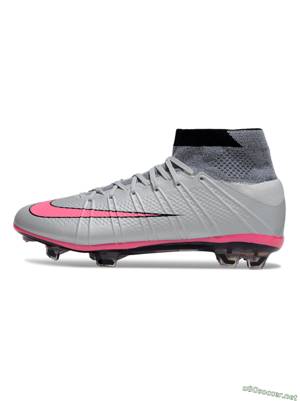 Men's Nike Zoom Mercurial Superfly 4 Elite FG Football Boots - Gray/Neon Pink/Black 0