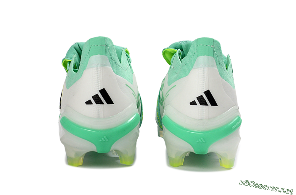 Unisex Adidas Predator 26 Elite Fold-Over Tongue FG Football Boots - Aqua/Mint Green/Fluorescent Yellow 5