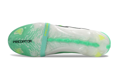 Unisex Adidas Predator 26 Elite Fold-Over Tongue FG Football Boots - Aqua/Mint Green/Fluorescent Yellow
