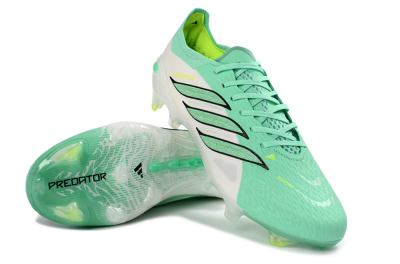 Unisex Adidas Predator 26 Elite FG Football Boots - Aqua/Lime Green/Black
