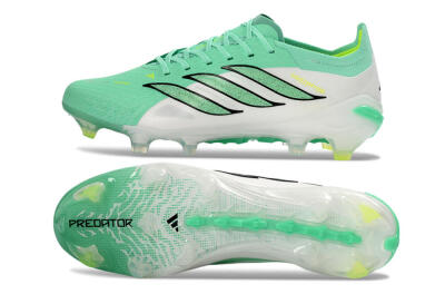Unisex Adidas Predator 26 Elite FG Football Boots - Aqua/Lime Green/Black