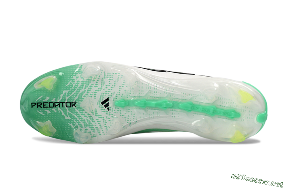 Unisex Adidas Predator 26 Elite FG Football Boots - Aqua/Lime Green/Black 6