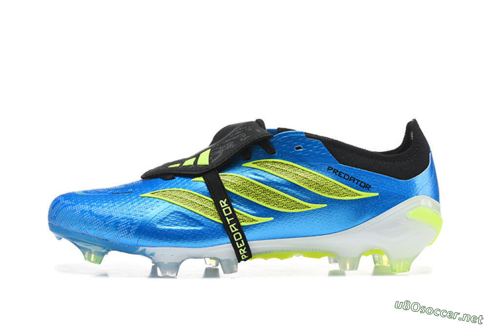 Men's Adidas Predator 26 Elite Fold-Over Tongue FG Football Boots - Blue/Electric Blue/Lime Green 0