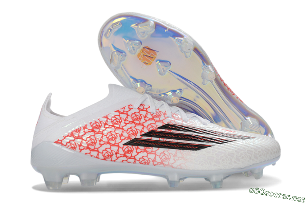 Unisex Adidas F50 Elite FG Football Boots - White/Rose Pink/Black 2
