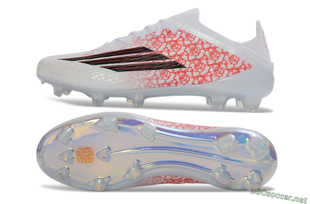 Unisex Adidas F50 Elite FG Football Boots - White/Rose Pink/Black 1