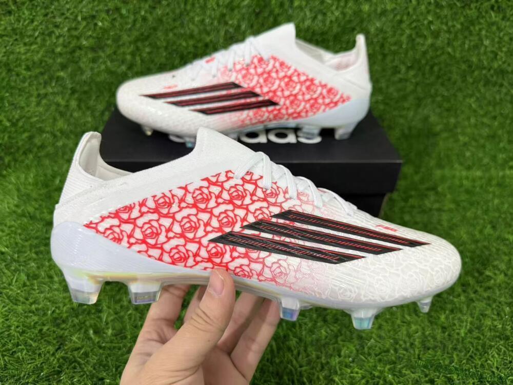 Unisex Adidas F50 Elite FG Football Boots - White/Rose Pink/Black
