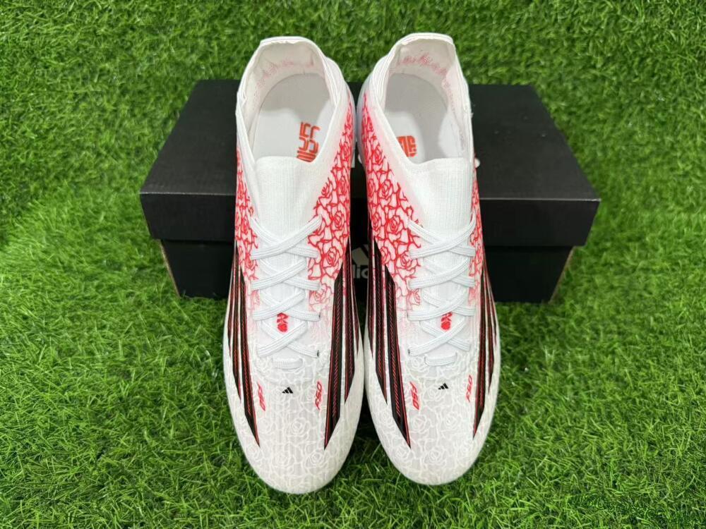 Unisex Adidas F50 Elite FG Football Boots - White/Rose Pink/Black