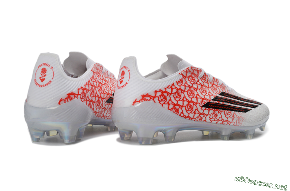 Unisex Adidas F50 Elite FG Football Boots - White/Crimson Rose/Black 7