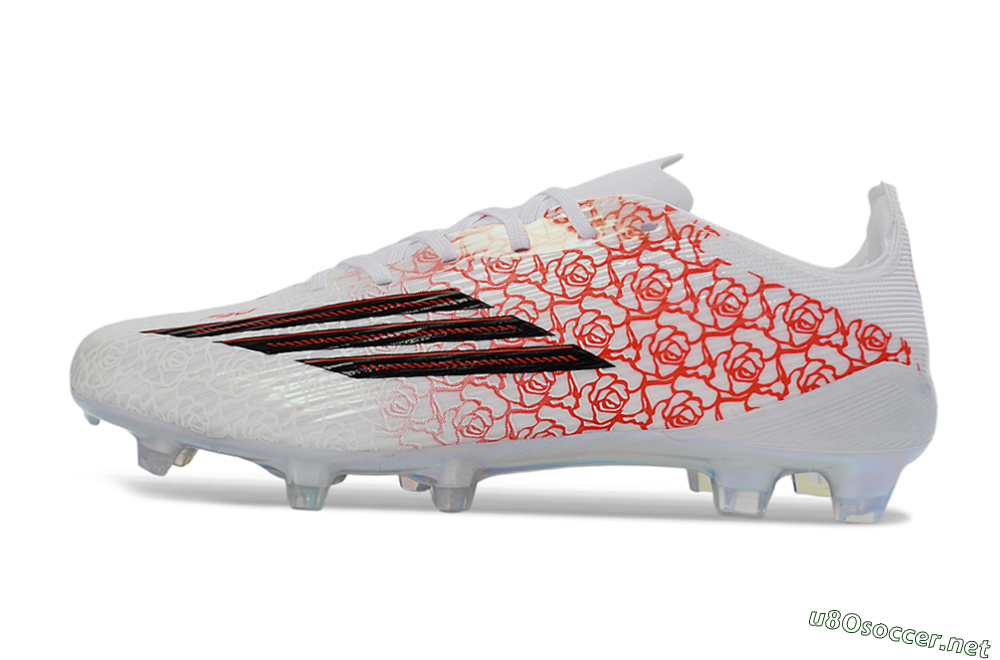 Unisex Adidas F50 Elite FG Football Boots - White/Crimson Rose/Black 0