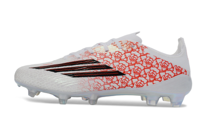 Unisex Adidas F50 Elite FG Football Boots - White/Crimson Rose/Black 
