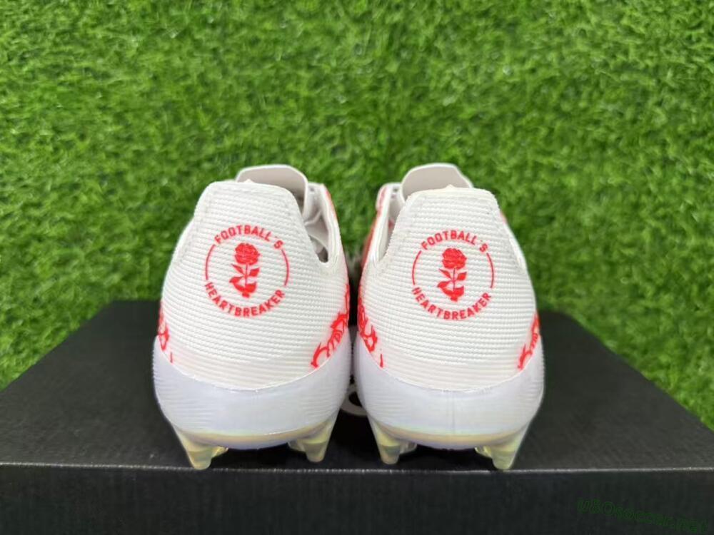 Unisex Adidas F50 Elite FG Football Boots - White/Crimson Rose/Black 