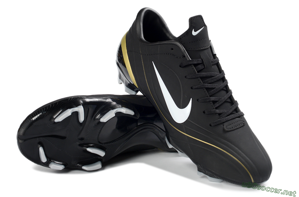 Men's Nike Mercurial Vapor R9 FG Football Boots - Black/Gold Accent/White Detail 3