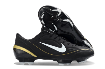 Men's Nike Mercurial Vapor R9 FG Football Boots - Black/Gold Accent/White Detail