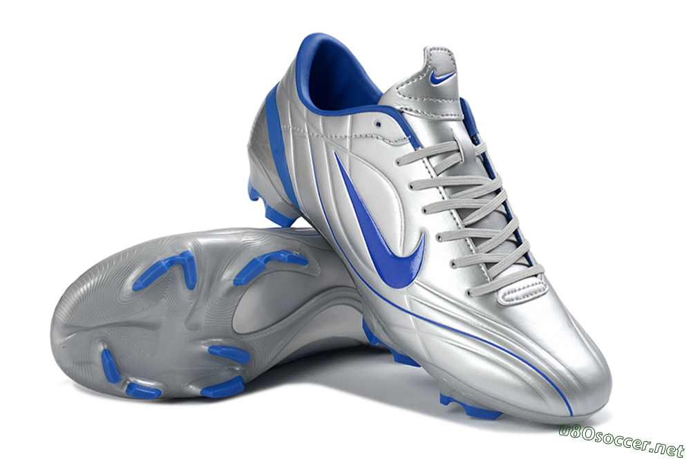 Men's Nike Mercurial Vapor R9 FG Football Boots - Silver/Bright Blue/Steel Blue 3