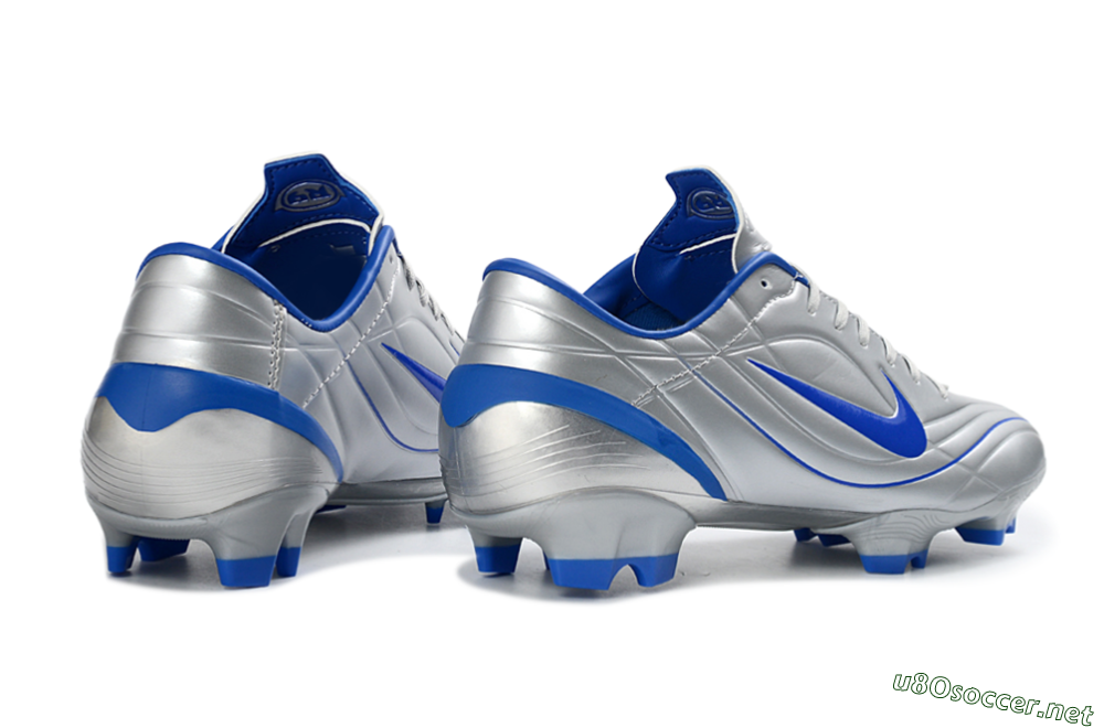 Men's Nike Mercurial Vapor R9 FG Football Boots - Silver/Bright Blue/Steel Blue 6