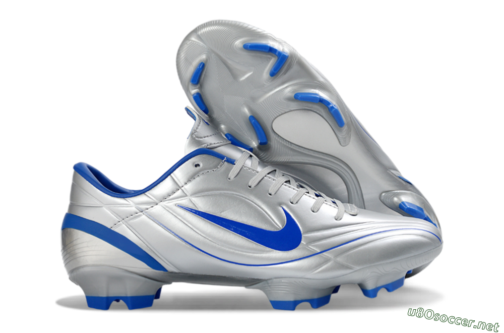 Men's Nike Mercurial Vapor R9 FG Football Boots - Silver/Bright Blue/Steel Blue 2