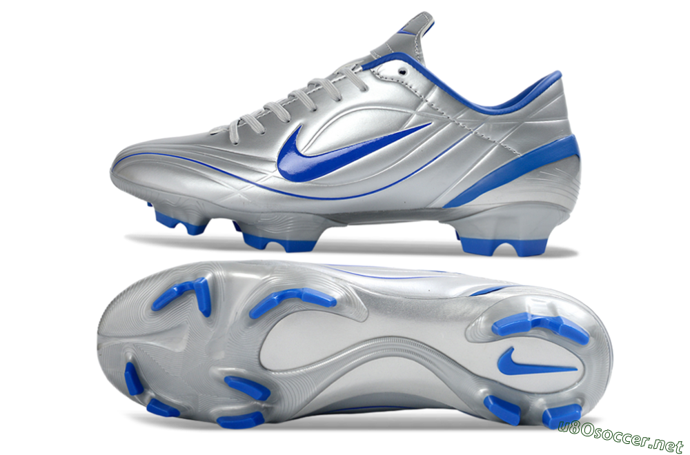 Men's Nike Mercurial Vapor R9 FG Football Boots - Silver/Bright Blue/Steel Blue 1