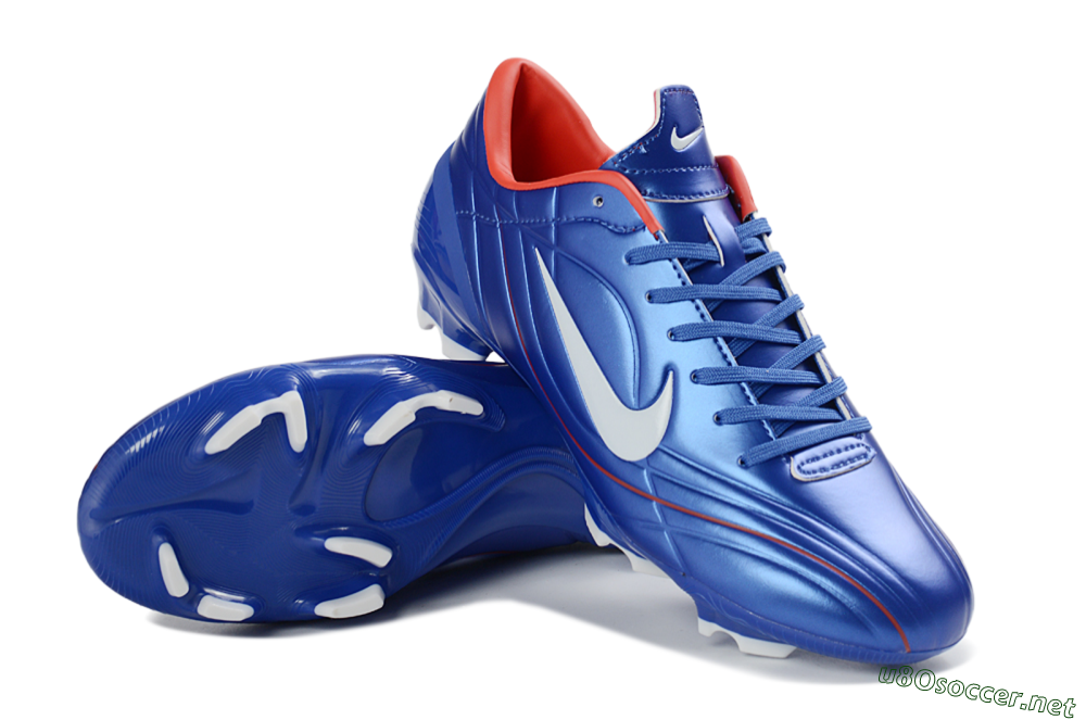 Men's Nike Mercurial Vapor R9 FG Football Boots - Blue/Crimson Red/White 3