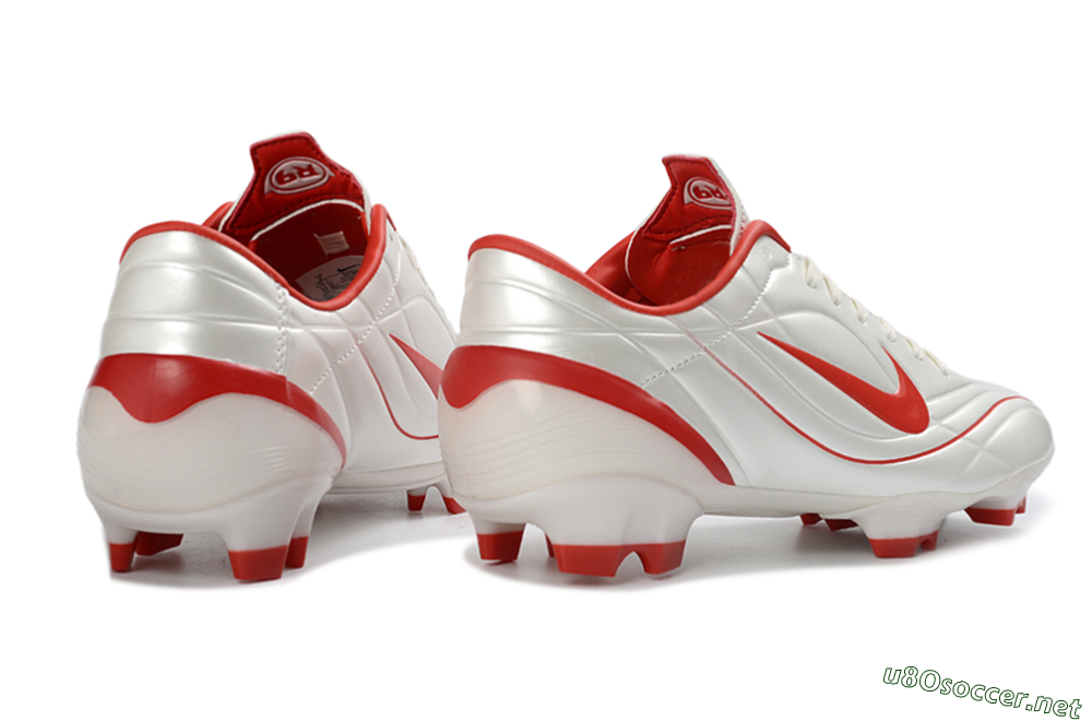 Men's Nike Mercurial Vapor R9 FG Football Boots - White/Fiery Red/Sleek Silver 6