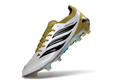 Unisex Adidas Predator 26 Elite FG Football Boots - White/Gold/Black