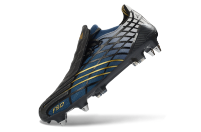 Unisex Adidas F50 Spider Elite SG Football Boots - Blue/Night Sky/Golden Accent