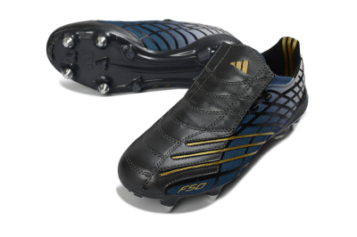 Unisex Adidas F50 Spider Elite SG Football Boots - Blue/Night Sky/Golden Accent