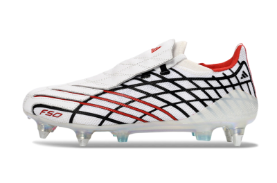 Men's Adidas F50 Spider Elite SG Football Boots - White/Crimson/Jet Black
