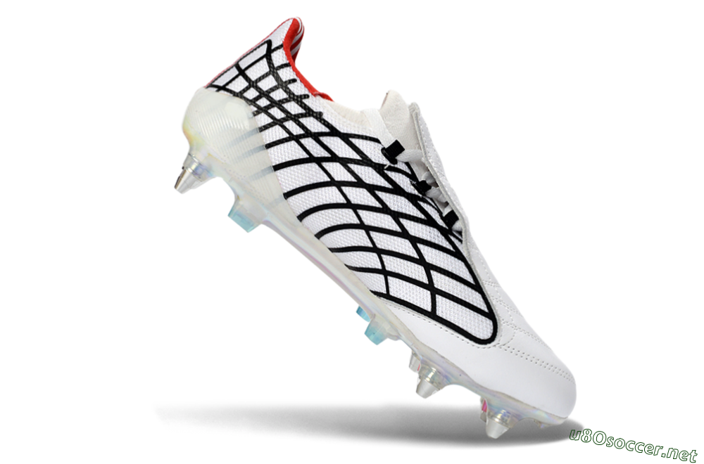 Men's Adidas F50 Spider Elite SG Football Boots - White/Crimson/Jet Black 4