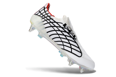 Men's Adidas F50 Spider Elite SG Football Boots - White/Crimson/Jet Black
