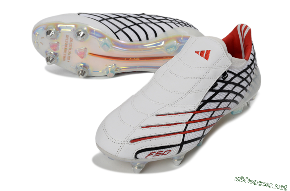 Men's Adidas F50 Spider Elite SG Football Boots - White/Crimson/Jet Black 3