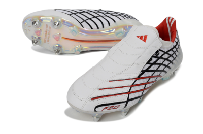 Men's Adidas F50 Spider Elite SG Football Boots - White/Crimson/Jet Black