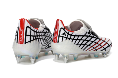 Men's Adidas F50 Spider Elite SG Football Boots - White/Crimson/Jet Black
