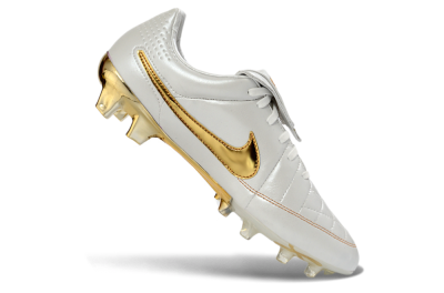Men's Nike Tiempo Legend SE FG Football Boots - White/Metallic Gold/Classic White