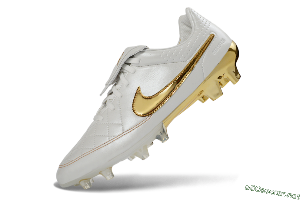 Men's Nike Tiempo Legend SE FG Football Boots - White/Metallic Gold/Classic White 5