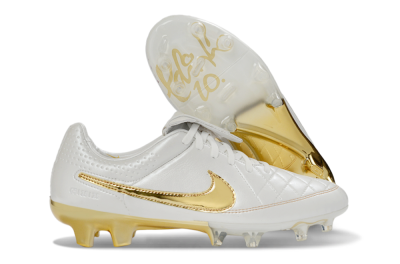 Men's Nike Tiempo Legend SE FG Football Boots - White/Metallic Gold/Classic White