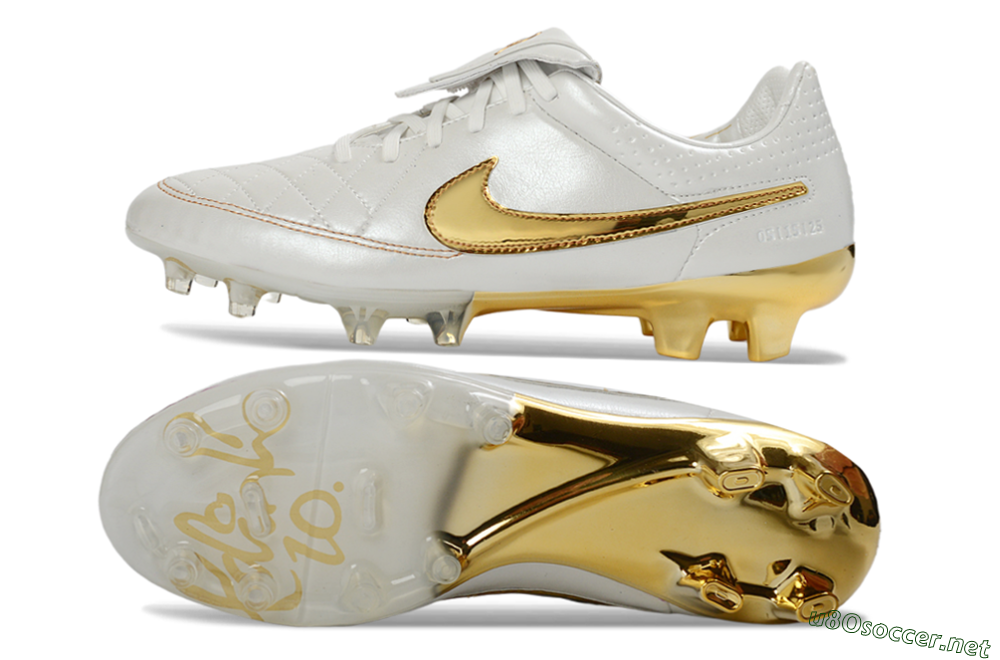 Men's Nike Tiempo Legend SE FG Football Boots - White/Metallic Gold/Classic White 1