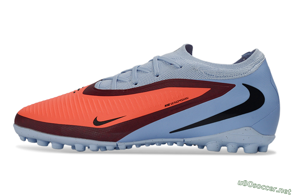 Unisex Nike Phantom 6 Elite Low TF Football Shoes - Orange/Sky Blue/Crimson 0