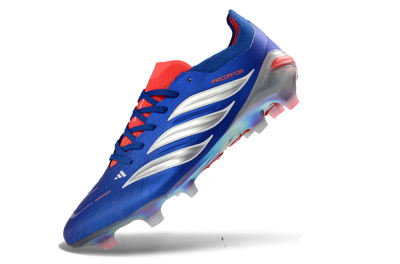 Unisex Adidas Predator 26 Elite FG Football Boots - Blue/Fiery Red/Silver