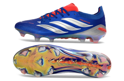 Unisex Adidas Predator 26 Elite FG Football Boots - Blue/Fiery Red/Silver