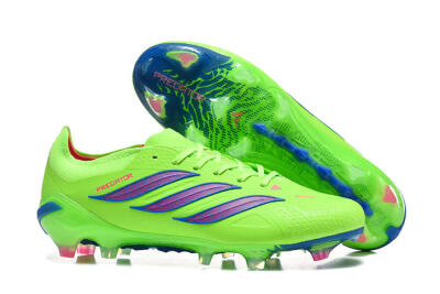 Men's Adidas Predator 26 Elite FG Football Boots - Green/Electric Green/Striking Blue