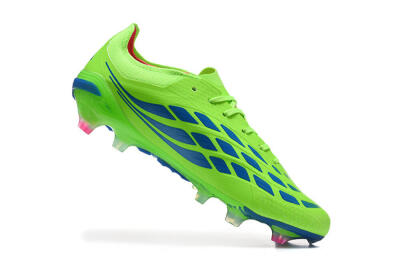 Men's Adidas Predator 26 Elite FG Football Boots - Green/Electric Green/Striking Blue